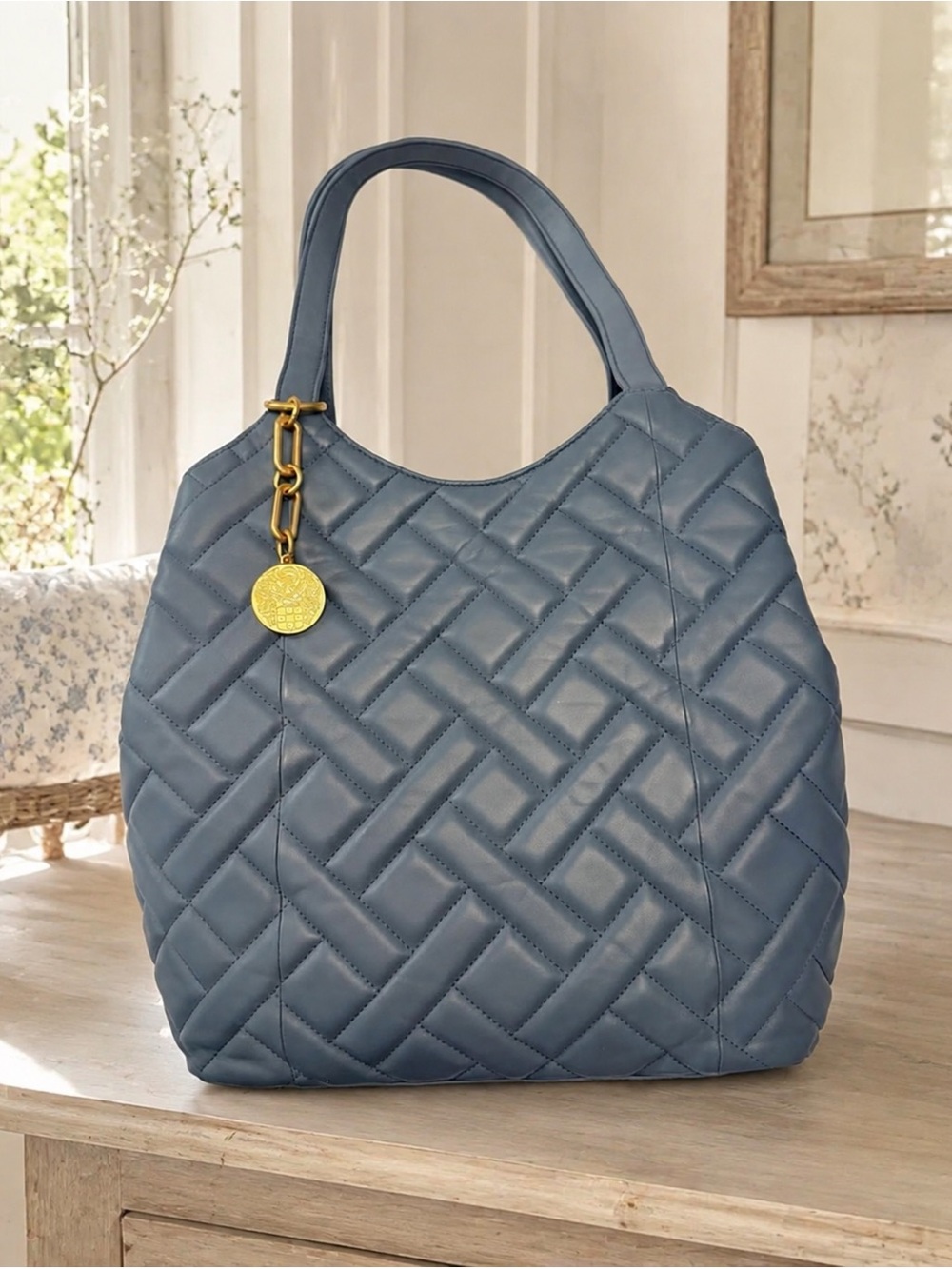 NWT Vince Camuto Kisho Quilted Leather Tote